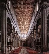 BRUNELLESCHI, Filippo The nave of the church oil on canvas